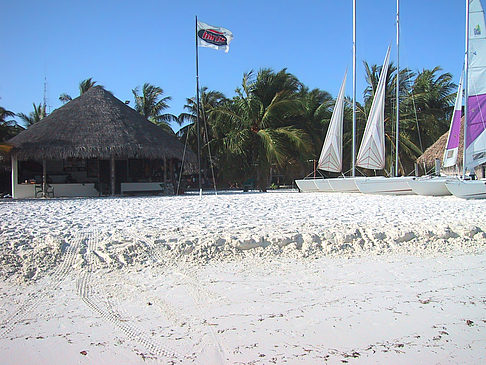 Foto Der weiße Sandstrand der Malediven